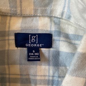 Blue and white flannel